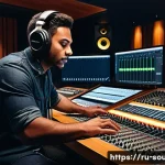 Home 15 음향 기술 시험에서 자주 나오는 문제 - A detailed professional recording studio scene showcasing a sound engineer adjusting a large mixing ...